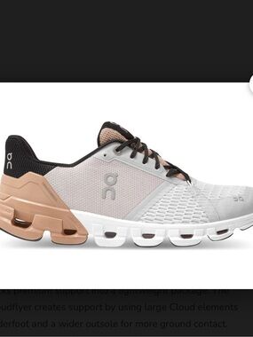On Cloudflyer in Glacier/Rosebrown Size 9